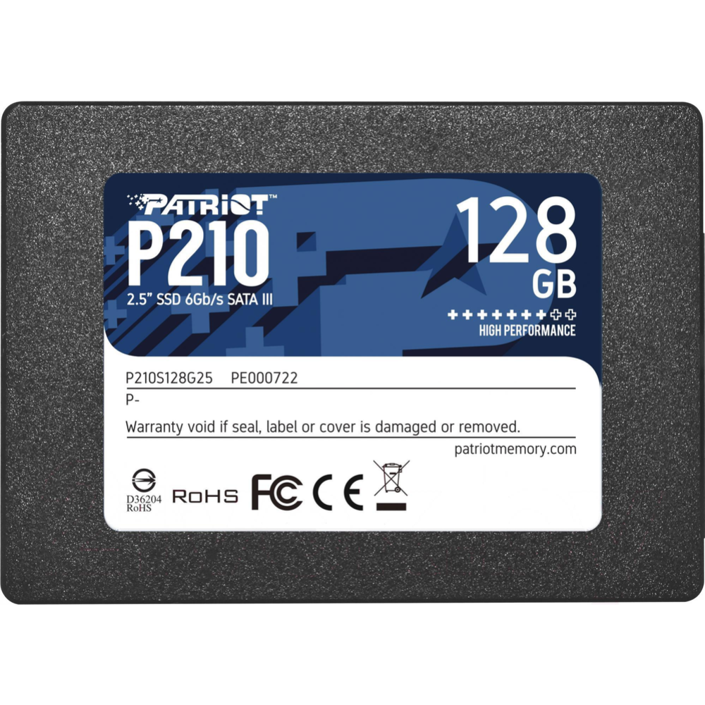 SSD диск «Patriot» P210 128Gb P210S128G25, SATA III, TLC