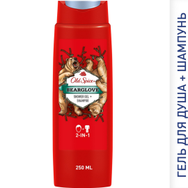 Гель для душа и шампунь 2в1 «Old Spice» bearglove, 250 мл