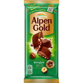 Шоколад молочный «Alpen Gold» с фундуком, 80 г