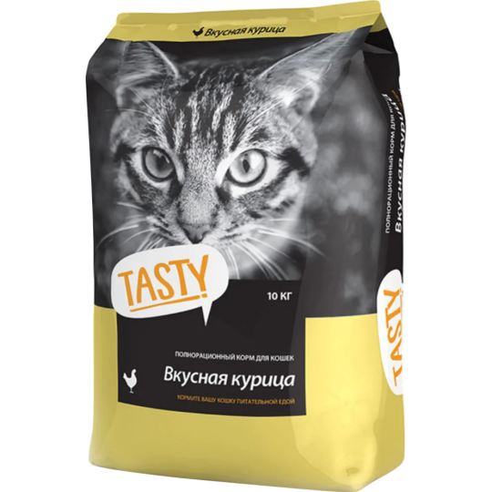 Корм для кошек «Tasty Cat» сухой полнорационный с курицей, 10 кг