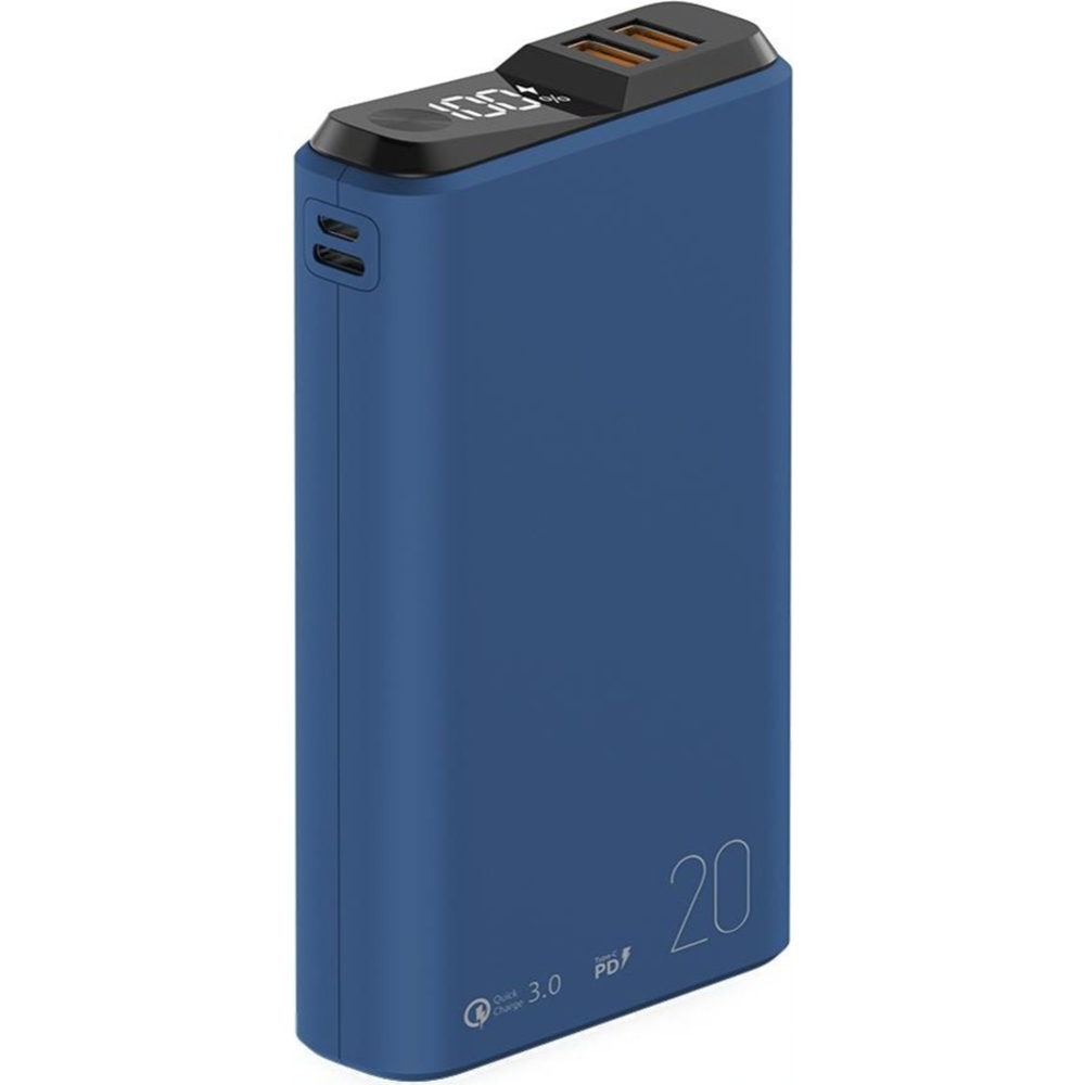 Портативное зарядное устройство «Olmio» QS-20, 043840, 20000mAh, темно-синий
