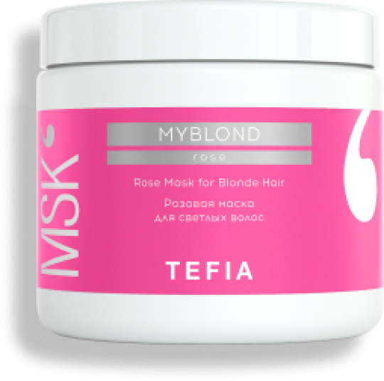 MYBLOND Tefia Розовая маска для светлых волос, 500 мл, нежно-розовый оттенок