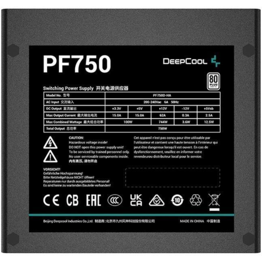 Блок питания «Deepcool» R-PF750D-HA0B-EU