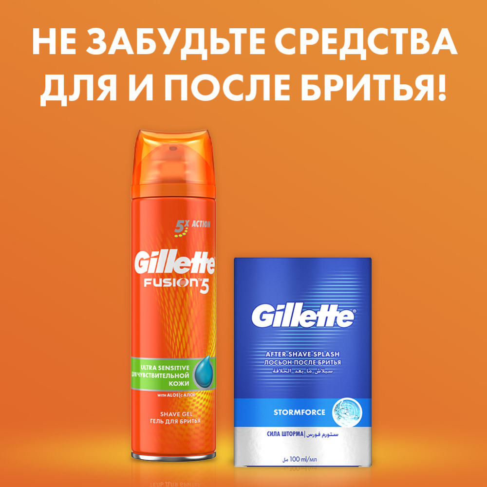 Кассеты для бритья «Gillette» Fusion, 6 шт
