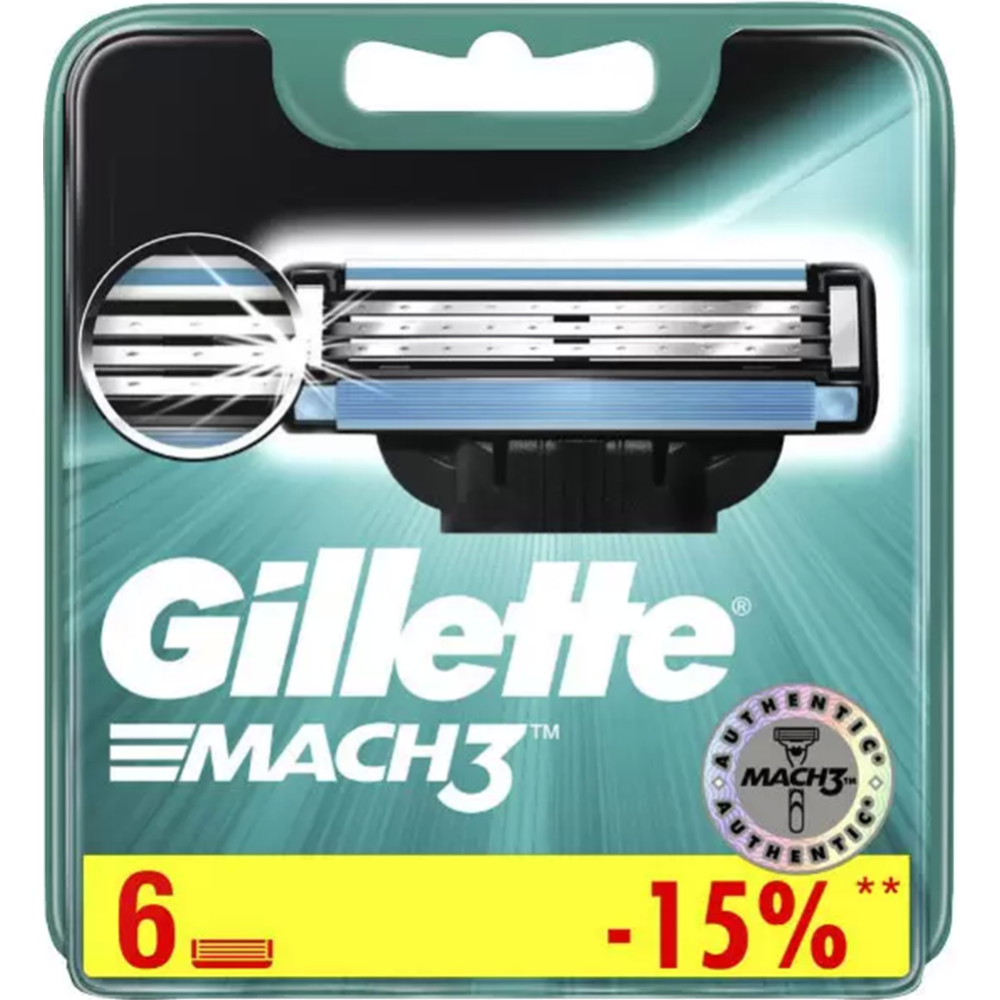 Кассеты для бритья «Gillette» Mach 3, 6 шт #0