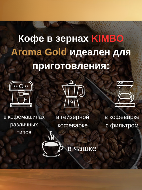 Кофе в зернах Kimbo Aroma Gold 1 кг