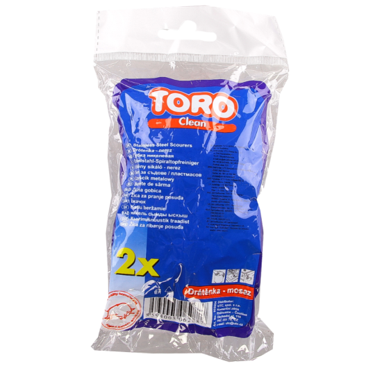 Губки для мытья посуды «Toro» Clean, металлические, 2 шт