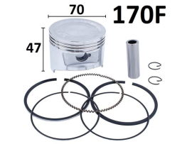Поршень 70мм 170F комплект