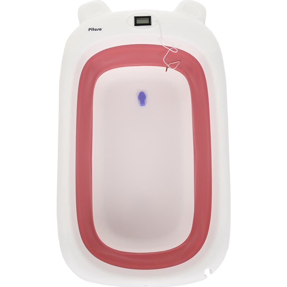 Ванночка детская «Pituso» складная, встроенный термометр, FG1121-Pink, темно-розовый, 81.5х46х22 см