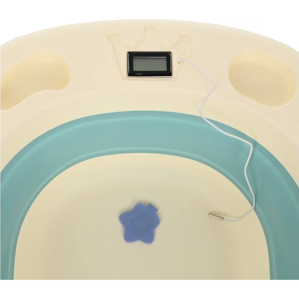 Ванночка детская «Pituso» складная, встроенный термометр, FG1120-Green, бирюза, 81.5х46х20 см
