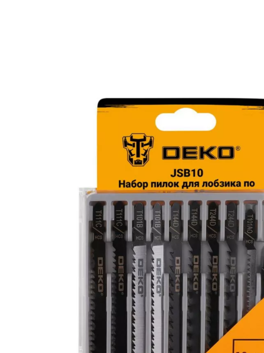 Набор пилок для лобзика по дереву DEKO JSB10 (10 шт)