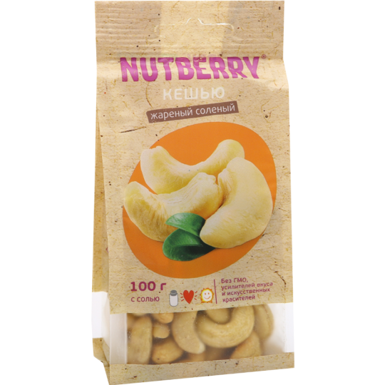 Кешью жареный «Nutberry» соленый, 100 г