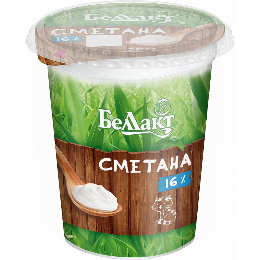 Сметана «Беллакт» 16%, 380 г #0