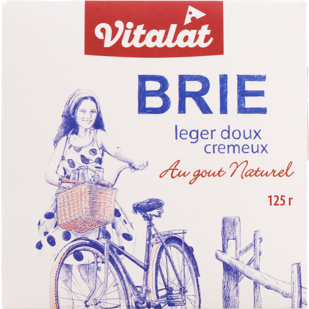 Сыр мягкий с плесенью «Vitalat» Brie, 60%, 125 г #1