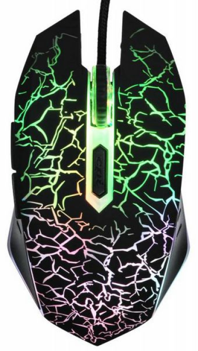 Игровая компьютерная мышь Oklick 905G INVASION USB, 3600dpi, черная с подсветкой.