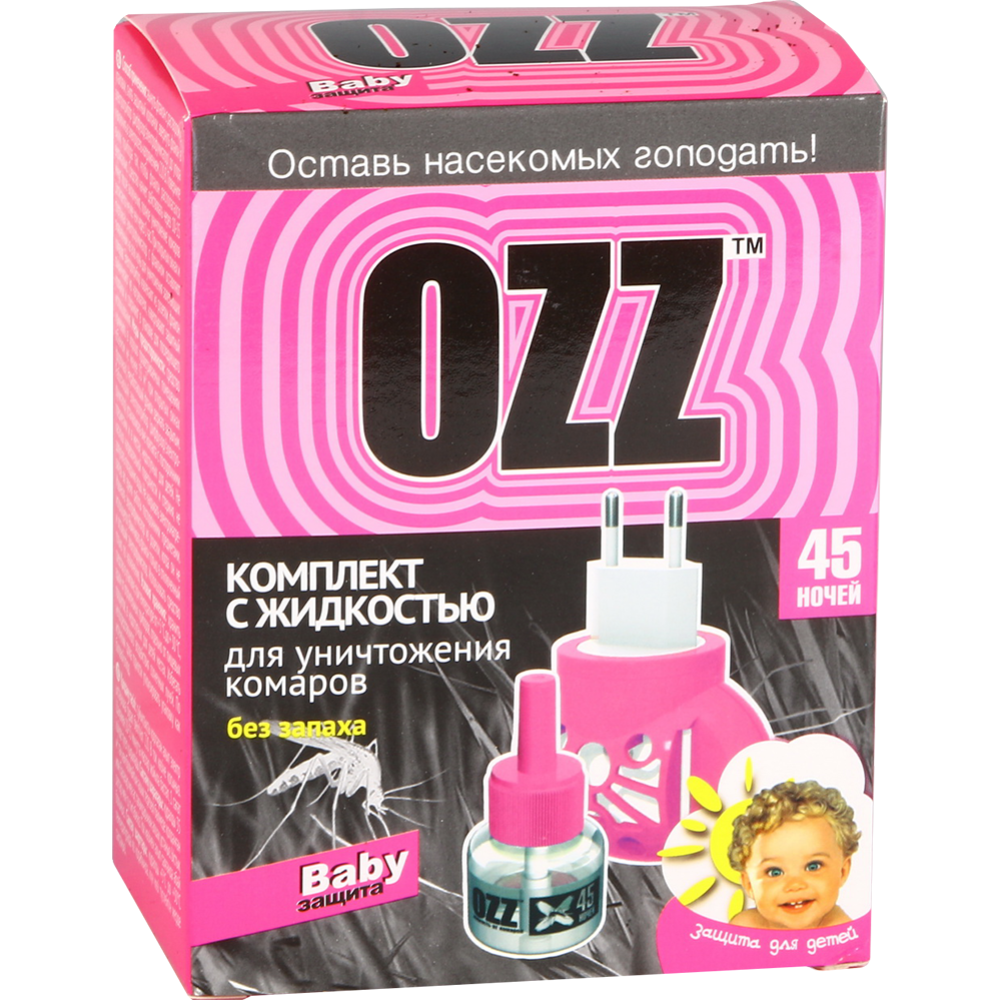 Комплект с жидкостью «Ozz» для уничтожения комаров, детский, 30 мл #1