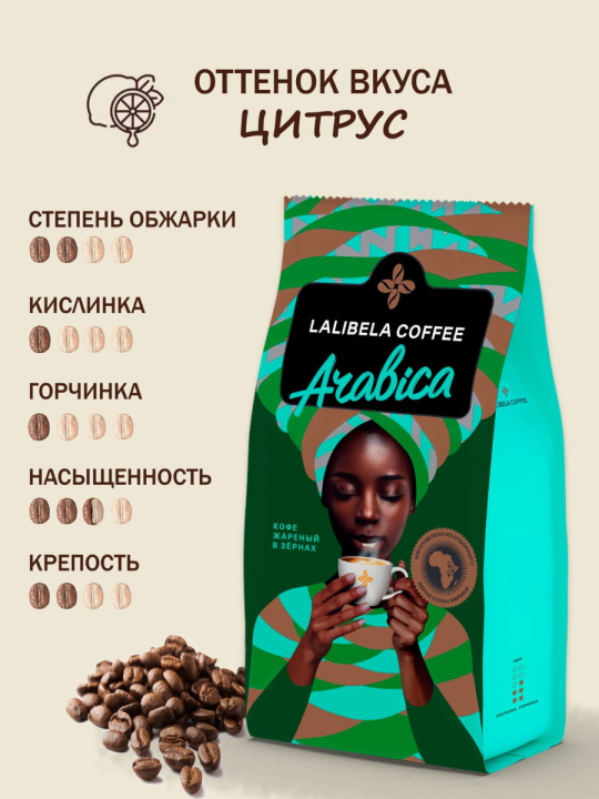 Кофе в зёрнах "LALIBELA COFFEE ARABICA" 250 г