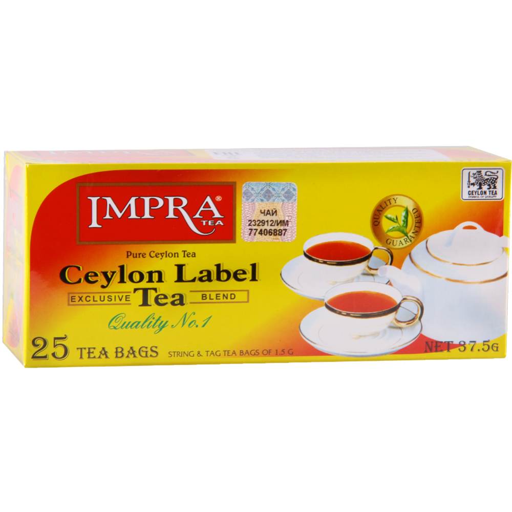 Чай черный «Impra» цейлонский, 25 пакетиков