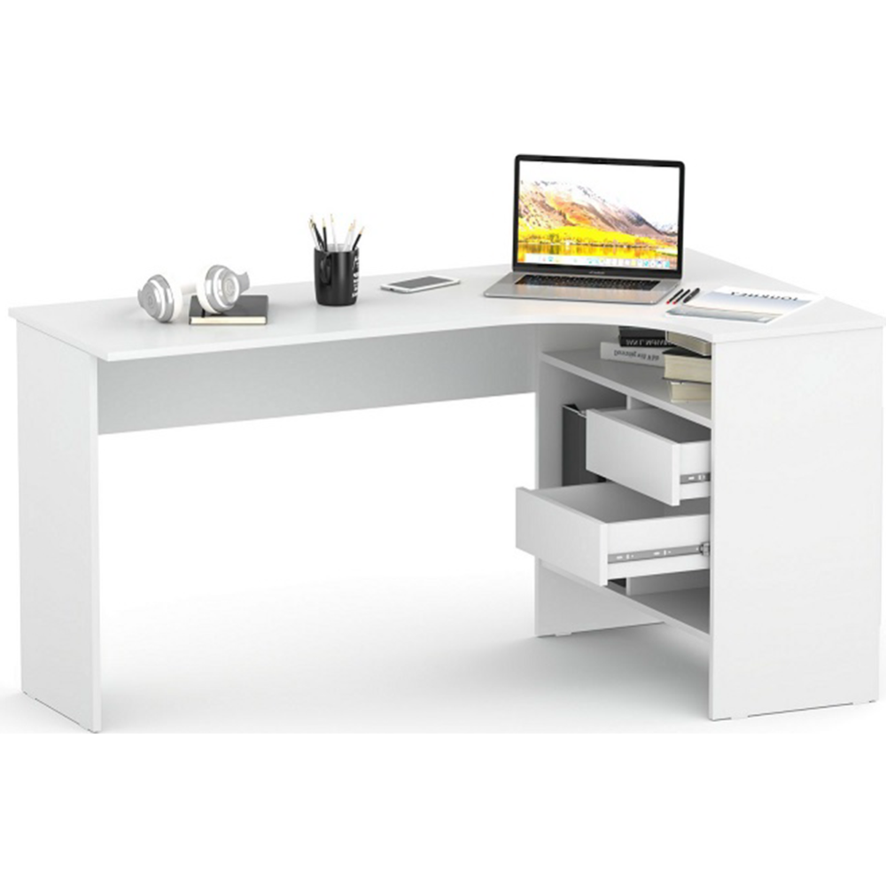 Письменный стол «Сокол» СПм-25, SKM_00-00010621, белый, правый
