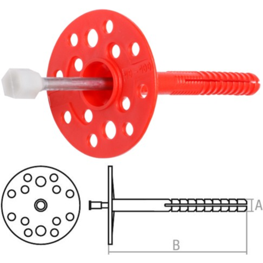 Дюбель для теплоизоляции «Starfix» SMW1-54190-50, 10х200 мм, 50 шт