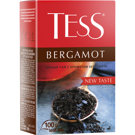 Чай черный листовой «TESS» Бергамот, 100 г