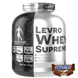 Протеин концентрат сывороточного белка Levro Whey Supreme (сывороточный протеин) 2000 грамм Kevin Levrone Snickers (СНИКЕРС)