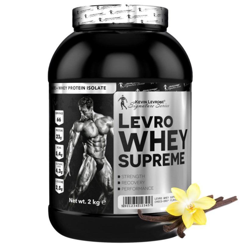 Протеин концентрат сывороточного белка Levro Whey Supreme (сывороточный протеин) 2000 грамм Kevin Levrone ВАНИЛЬ