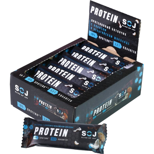 Протеиновый батончик «SOJ» Protein, кокос, 50 г