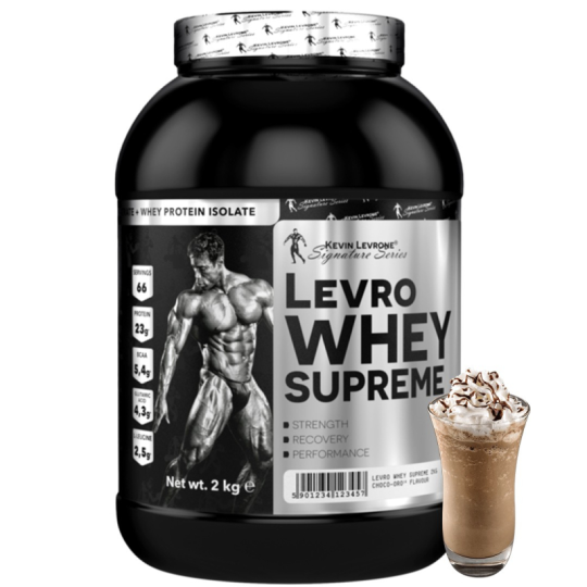 Протеин концентрат сывороточного белка Levro Whey Supreme (сывороточный протеин) 2000 грамм Kevin Levrone КОФЕ ФРАППЕ