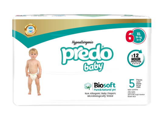 Подгузники Predo Baby № 6 XL (15+ кг) 5шт - 2 упаковки