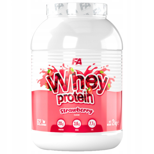 Протеин WELLNESS LINE WHEY PROTEIN от FITNESS AUTHORITY (2кг) КЛУБНИКА