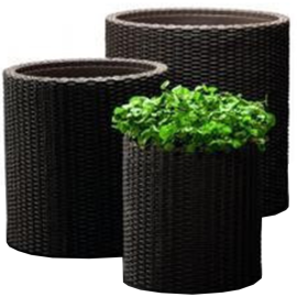 Набор кашпо «Keter Group» S+M+L Cylinder Planter JRDBRW-EE STD CU