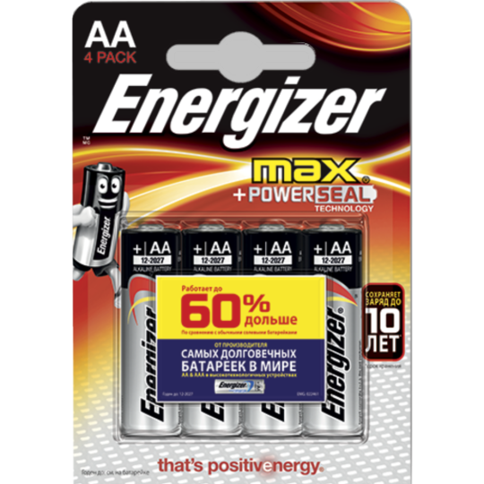 Батарейки «Energizer» Е91, АА, 4 шт