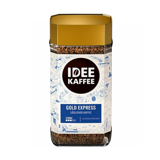 Кофе растворимый Idee Kaffee Gold Express, комплект из 2 банок по 200 грамм каждая.