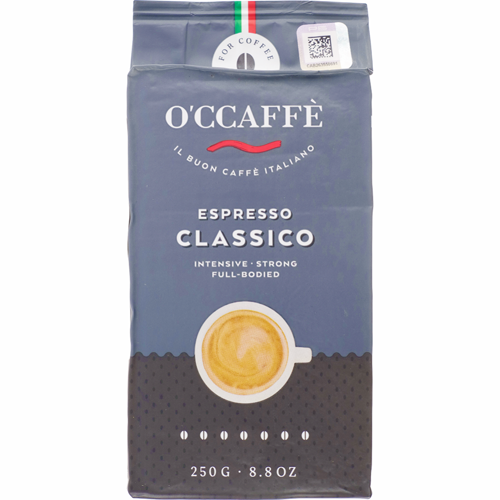 Кофе молотый «O'ccaffe» Espresso Classico, 250 г #0