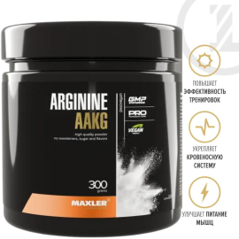 ARGININE AAKG 300 Gr, MAXLER без вкуса