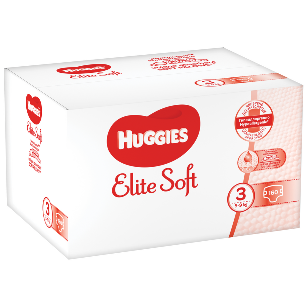 Подгузники детские «Huggies» Elite Soft Box, размер 3, 5-9 кг, 160 шт