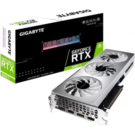 Видеокарта «Gigabyte» RTX 3060 Ti Vision OC 8G GDDR6 rev. 2.0, GV-N306TVISION OC-8GD 2.0