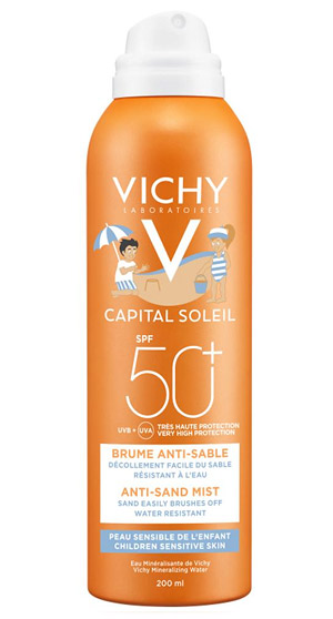 VICHY Capital Soleil спрей-вуаль для лица и тела детский  Анти-песок  SPF 50+ 200мл