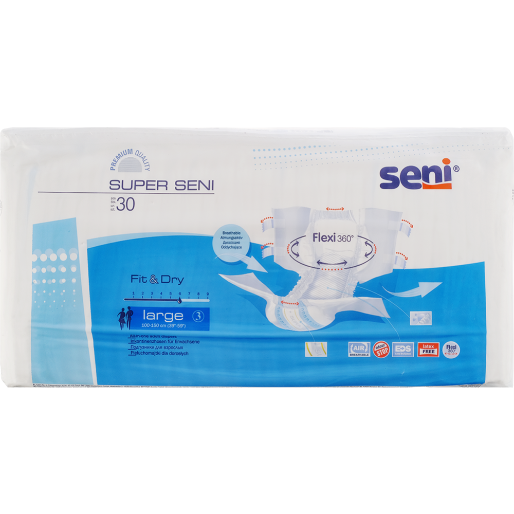 Подгузники для взрослых «Seni» Super L, 30 шт #1