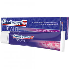 Зубная паста «Blend-a-med» 3D White, про­хлад­ная све­жесть,100 мл.