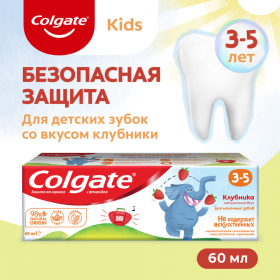Зубна паста «Colgate» дет­ская, 3-5 лет, с фто­ри­дом, 60 мл.