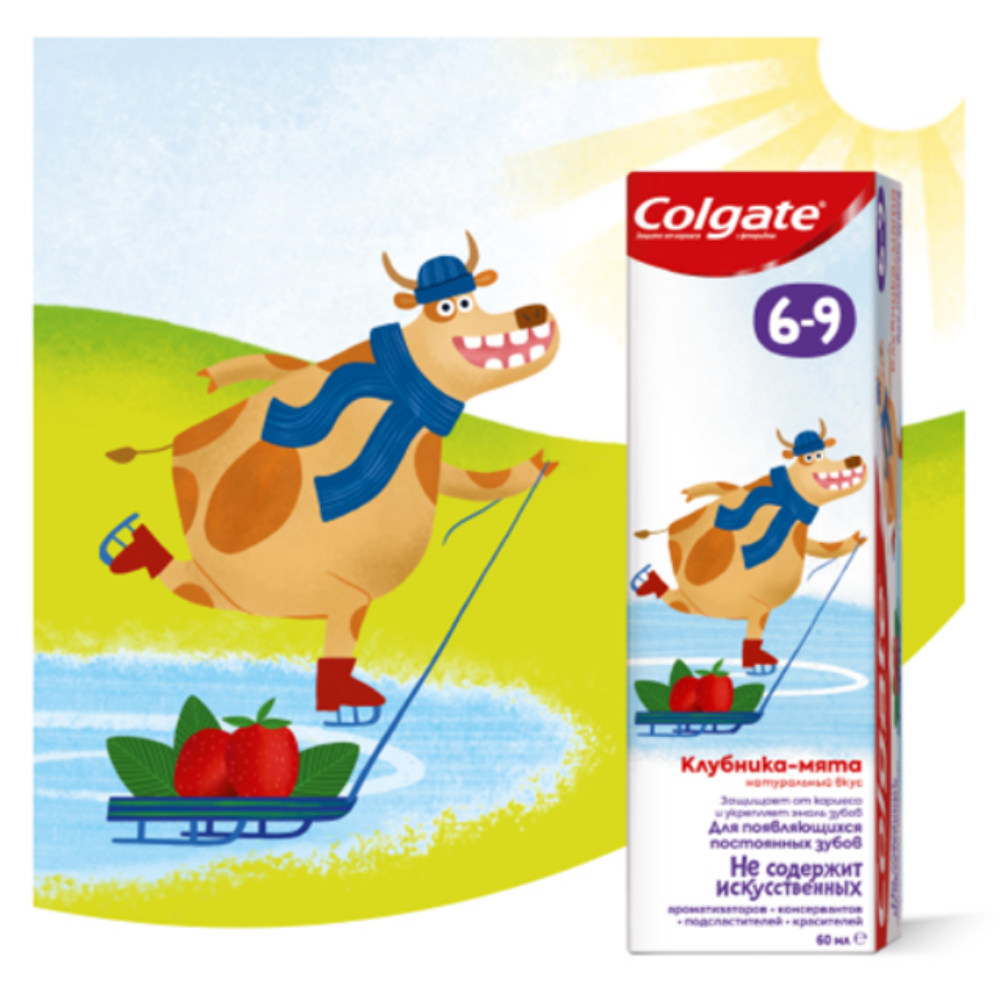 Зубная паста «Colgate» детская 6-9 лет с фторидом, 60 мл.