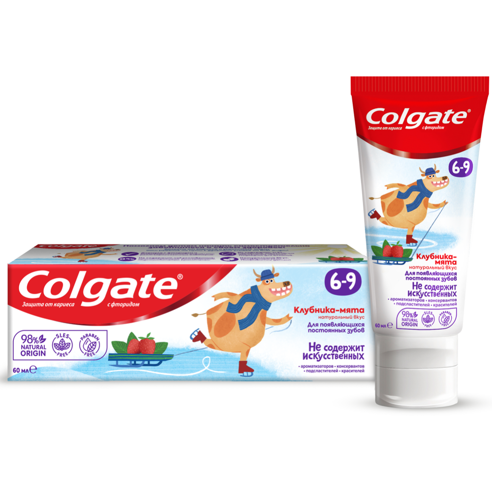 Зубная паста «Colgate» детская 6-9 лет с фторидом, 60 мл.