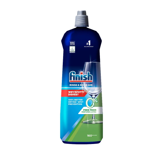 Средство для ополаскивания и придания блеска Finish Rinse & Shine 0% 800 мл (на 160 стирок) с легким свежим ароматом