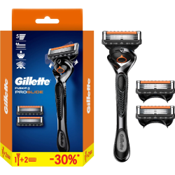 Брит­вен­ный станок «Gillette» Fusion5 ProGlide с 3 смен­ны­ми кас­се­та­ми