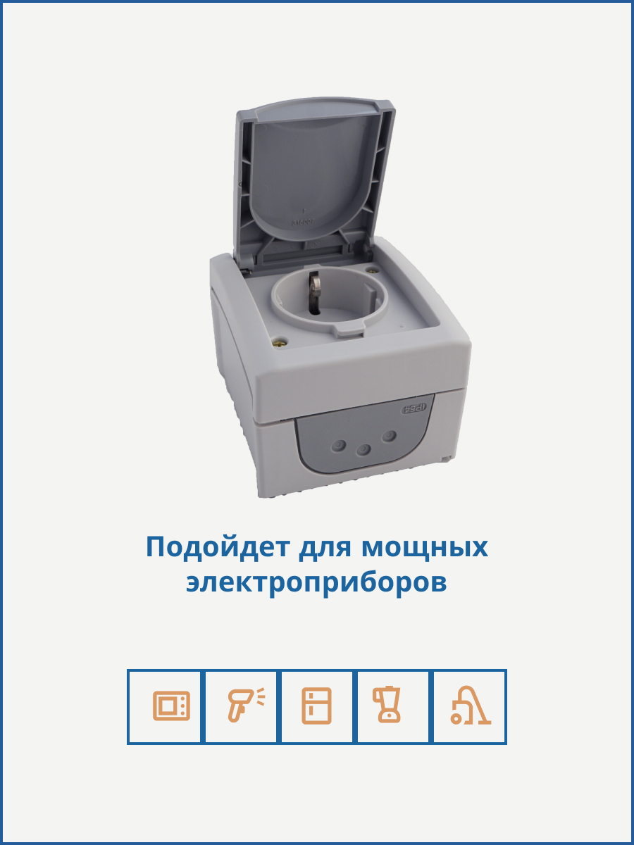 Panasonic Pacific розетка с/з с крышкой серая