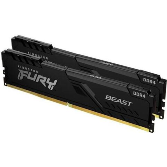 Оперативная память «Kingston» 16GB, 2x8GB PC-28800 DDR4-3600 FURY Beast, KF436C17BBK2/16 Black CL-17