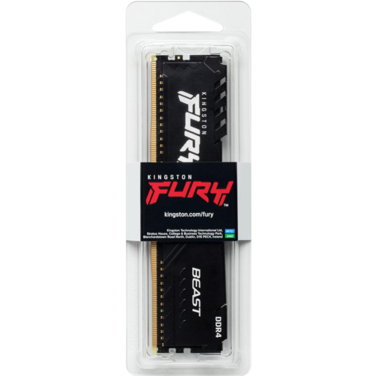 Оперативная память «Kingston» 32GB PC-25600 DDR4-3200 FURY Beast, KF432C16BB/32 Black CL-16