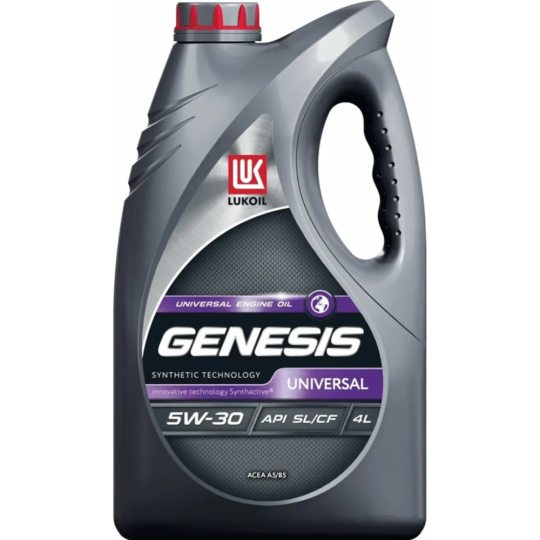 Масло моторное «Lukoil» Genesis Universal SAE 5W-30, полусинтетическое, 4 л